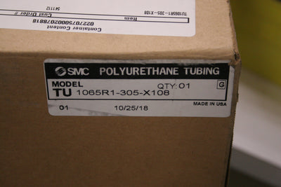 New SMC TU1065R1-305-X108 Red Polyurethane Tubing, 1000 Feet, 10mm OD, 6.5mm ID