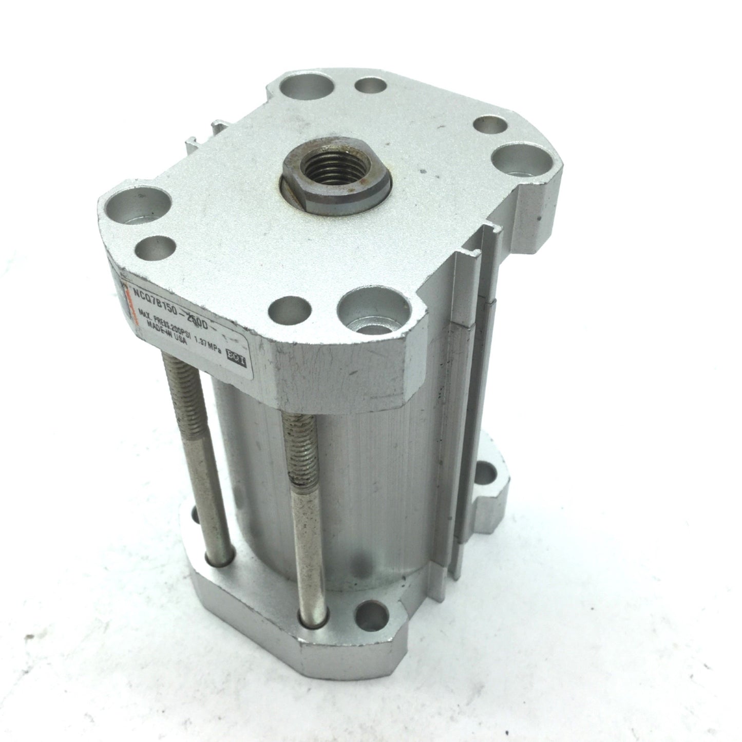 Used SMC NCQ7B150-250D Compact Cylinder, Bore: 1.5", Stroke: 2.5" Ports: 1/8" NPT