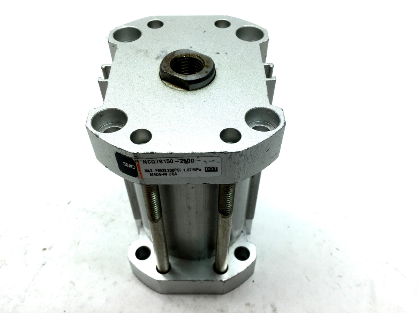 Used SMC NCQ7B150-250D Compact Cylinder, Bore: 1.5", Stroke: 2.5" Ports: 1/8" NPT