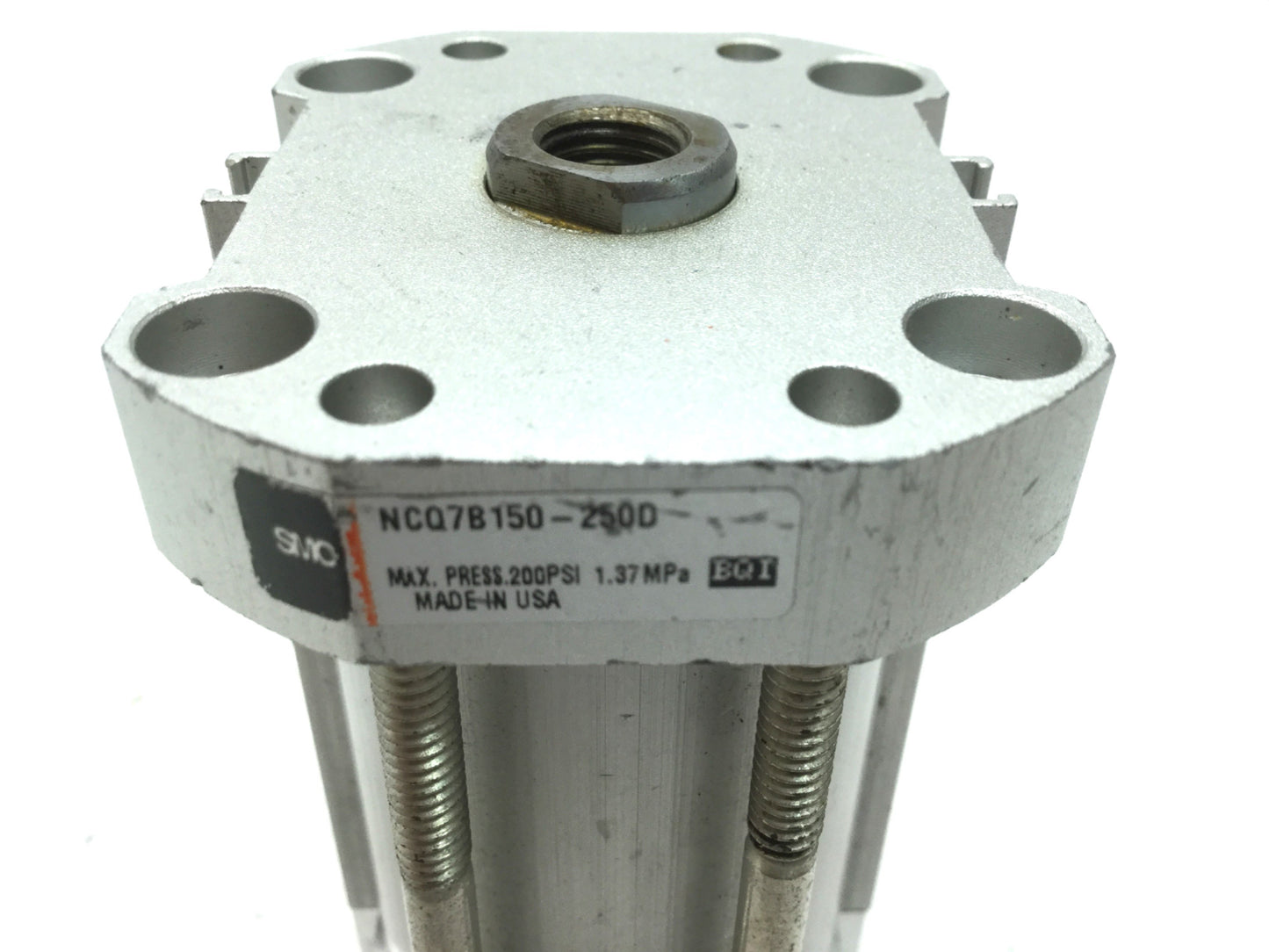 Used SMC NCQ7B150-250D Compact Cylinder, Bore: 1.5", Stroke: 2.5" Ports: 1/8" NPT