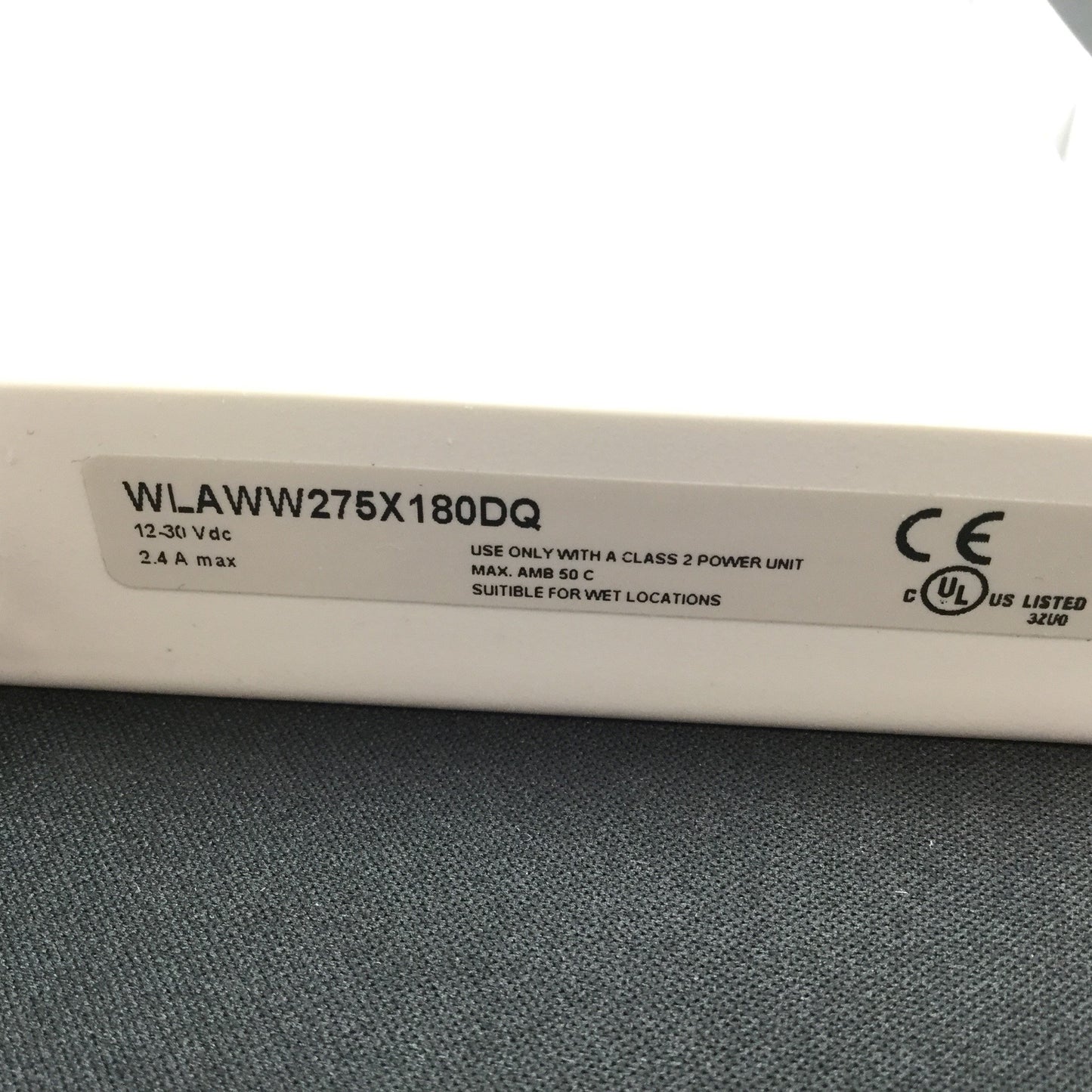 Used Banner WLAWW275X180DQ LED Area Light, 4-Pin M12, Power: 12-30VDC 2.4A