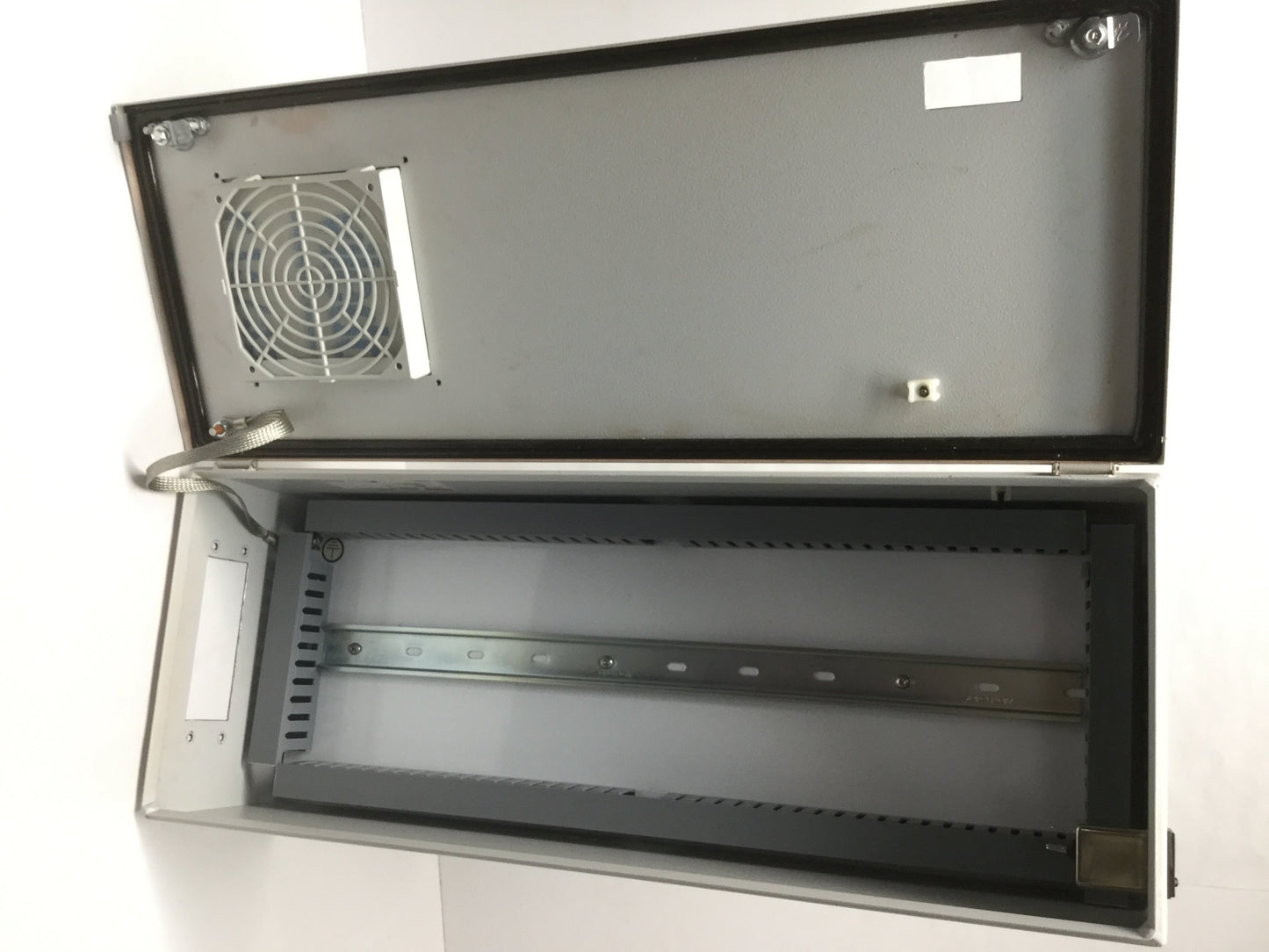 Used Hoffman LHC236016 Steel Electrical Enclosure Box 230mm x 600mm x 160mm *Holes*