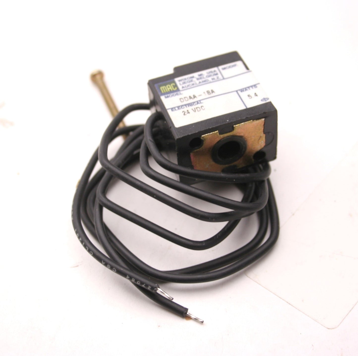Used MAC DDAA-1BA Solenoid For MAC Valve, Voltage: 24VDC, Power: 5.4W