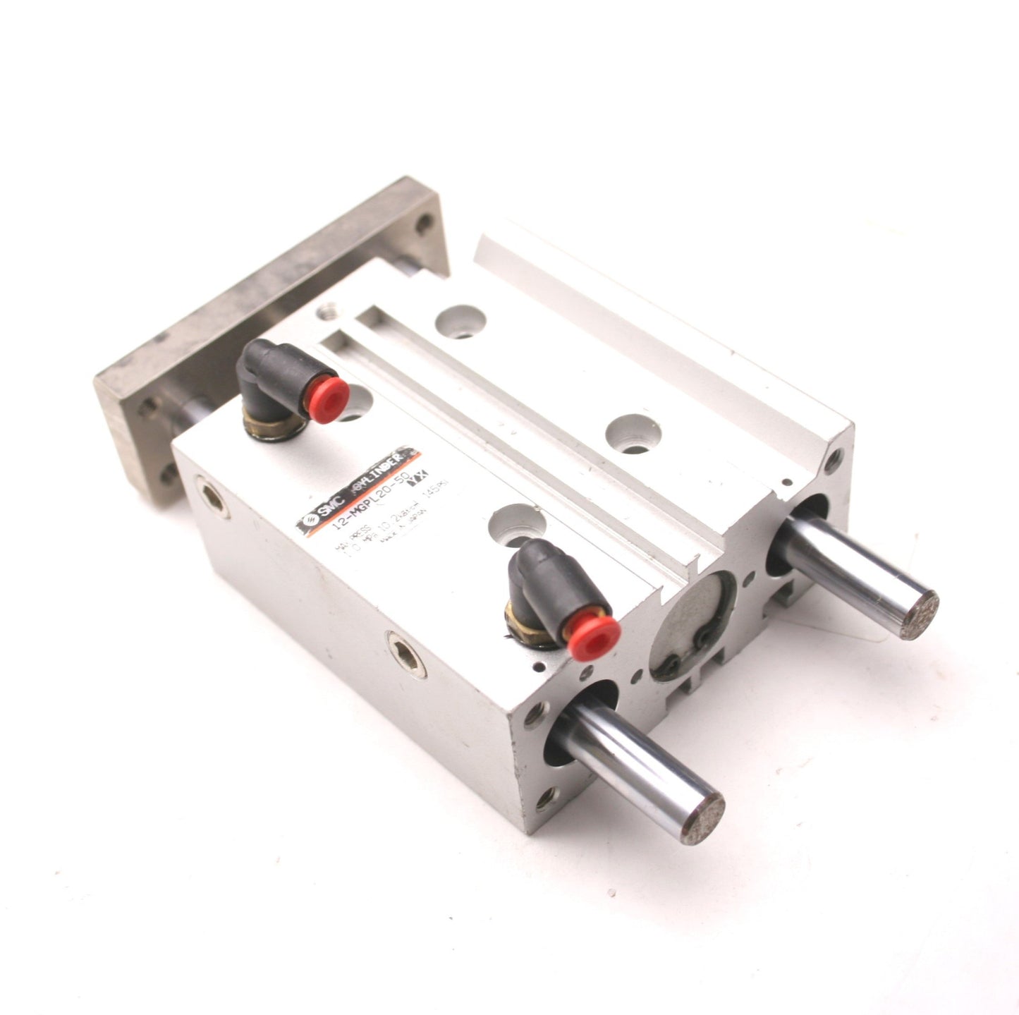 Used SMC 12-MGPL20-50 Compact Guide Cylinder, Bore: 20mm, Stroke: 50mm, 1.0MPa Max
