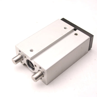 Used Double Acting Pneumatic Guided Cylinder, 2" Stroke, 10/32-M5x0.8 Ports