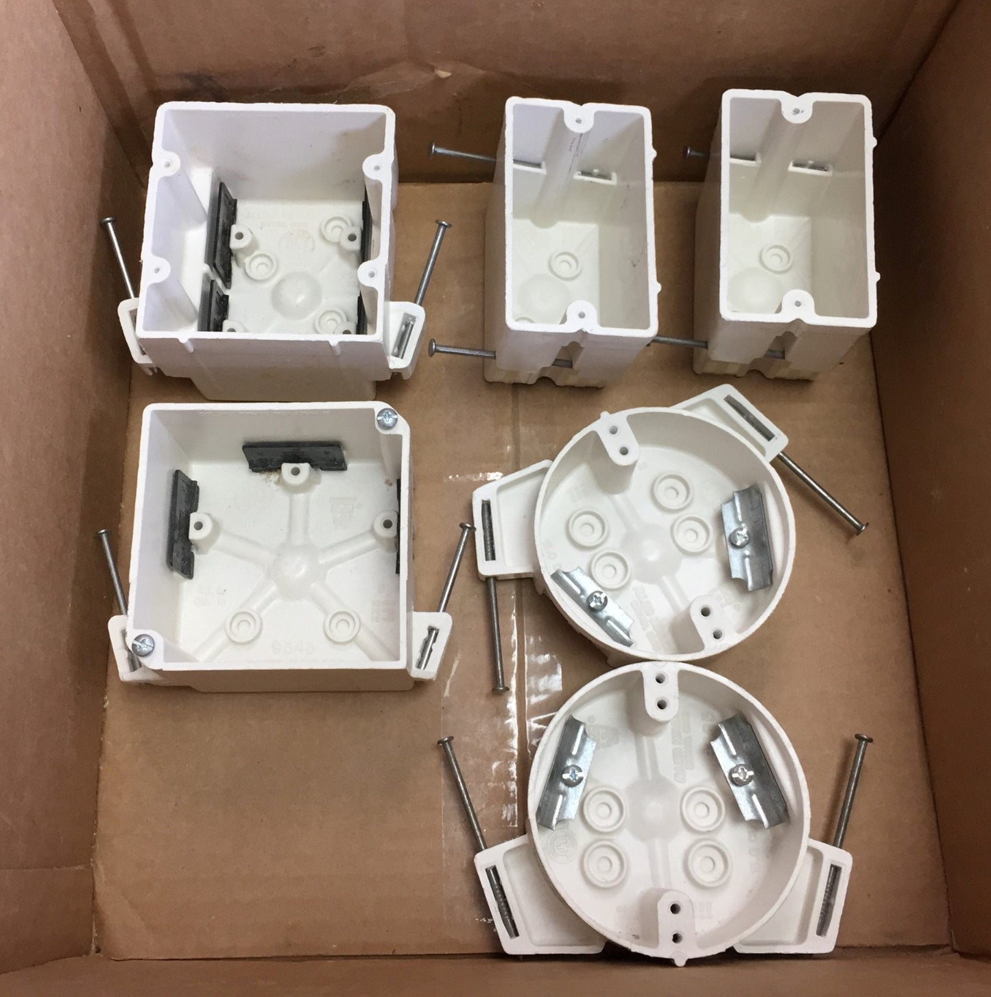 New Lot of New Allied Moulded Electrical Junction Single Double Gang Fiberglass Box