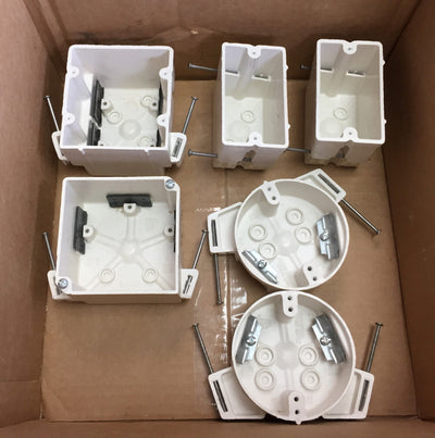 New Lot of New Allied Moulded Electrical Junction Single Double Gang Fiberglass Box