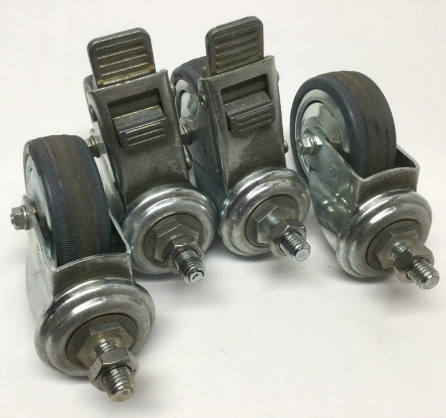 Used Lot of 4 Nansin S-75 Swivel Wheel Caster Ø75 x 25mm (3"x1") 135lb Load Capacity