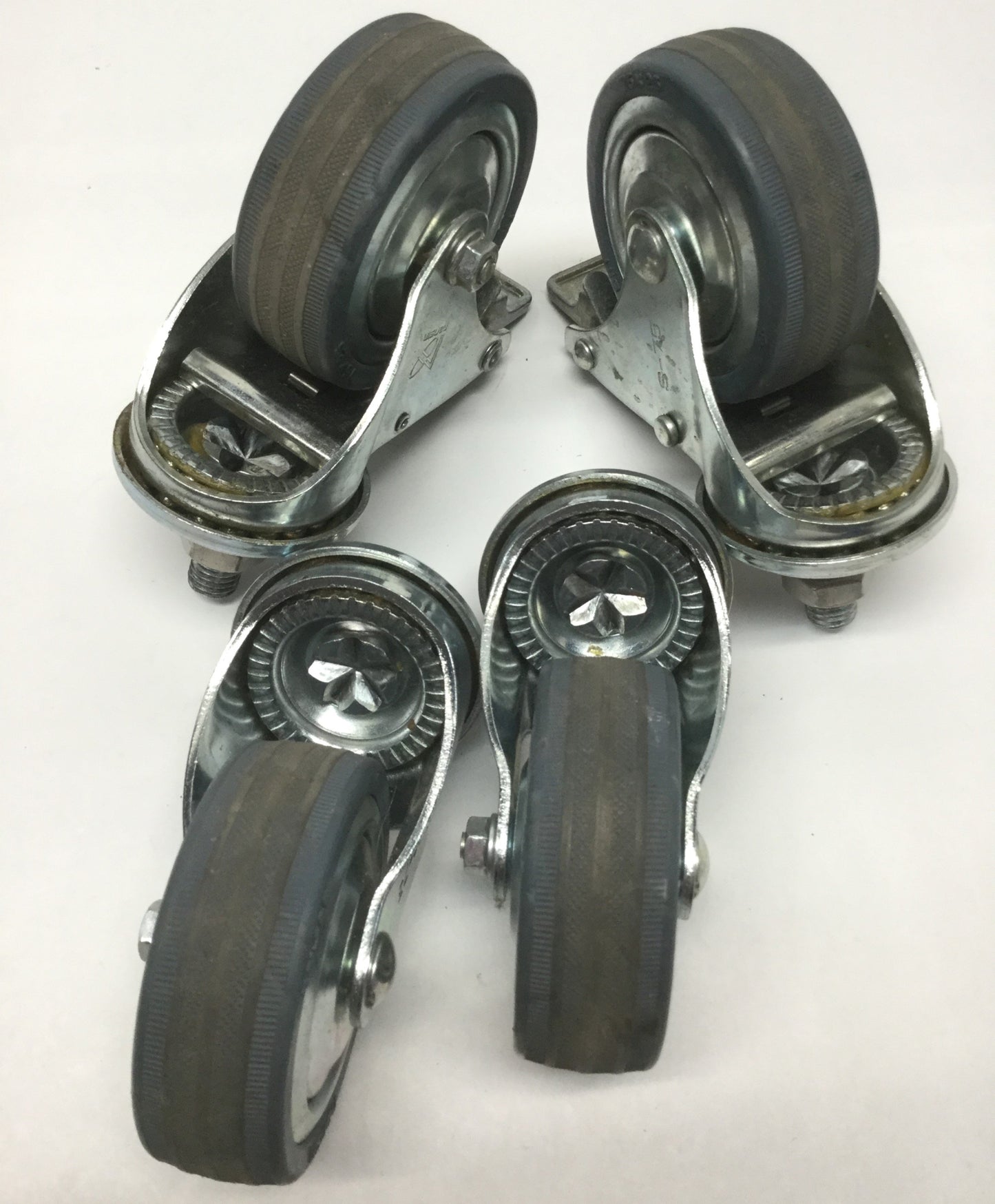 Used Lot of 4 Nansin S-75 Swivel Wheel Caster Ø75 x 25mm (3"x1") 135lb Load Capacity