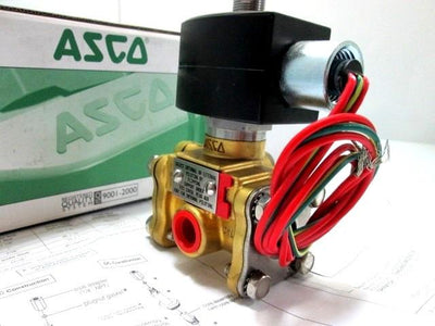 New ASCO EF8316G302 Redhat Air Inert Gas 3-Way NC Solenoid Valve, 24VDC Coil, 3/8"