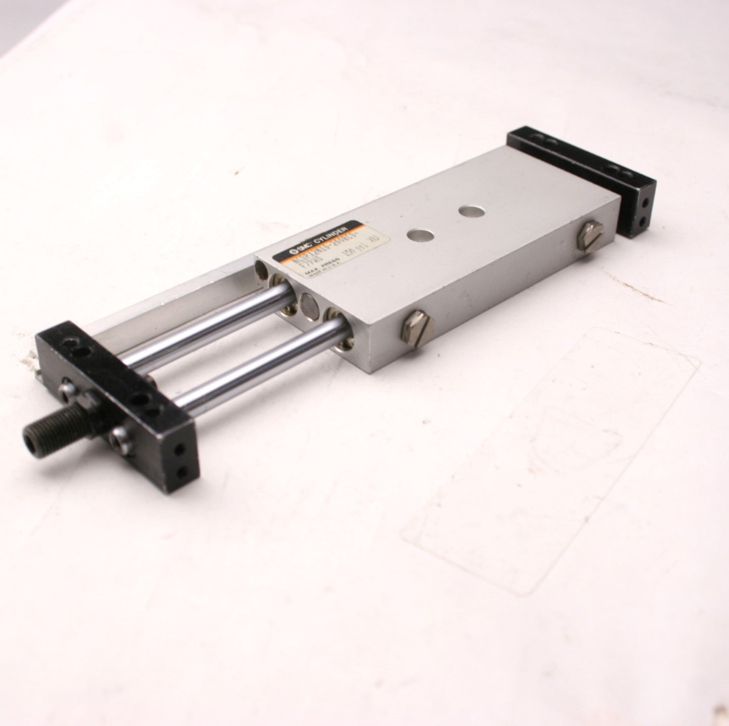 Used SMC NCDPX2N10-200BCS-F79WS Air Slide Guided Cylinder, Stroke: 2"