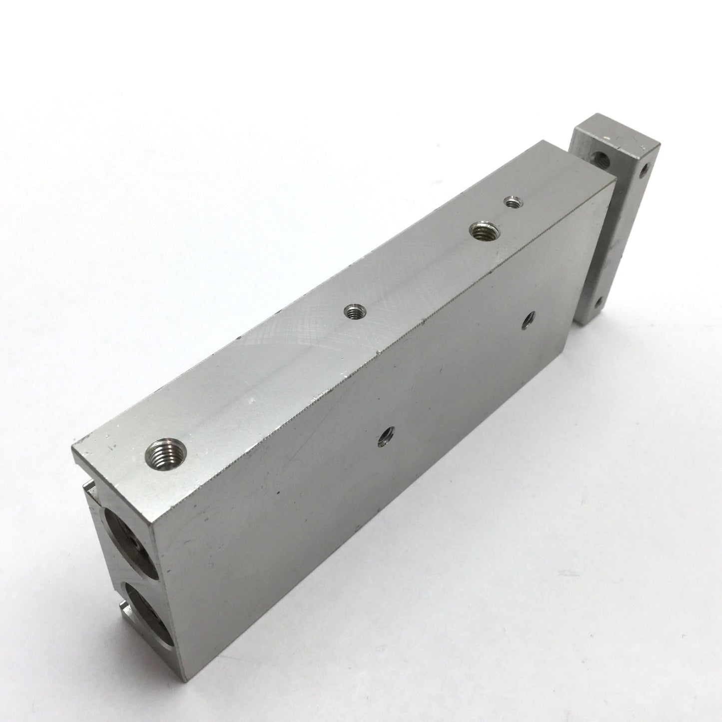 Used SMC CXSM10-50 Dual Rod Cylinder, Bore: 10mm, Stroke: 50mm, M5x0.8, 0.7MPa 100psi