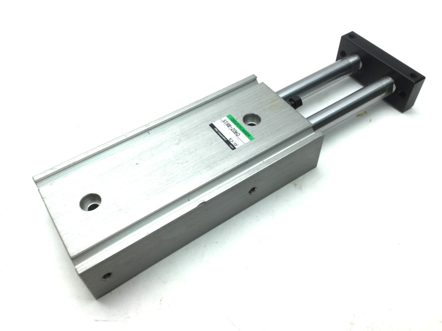 Used CKD STRB-2060 Twin Rod Pneumatic Cylinder Bore: 20mm, Stroke: 60mm, 100 PSI, M5