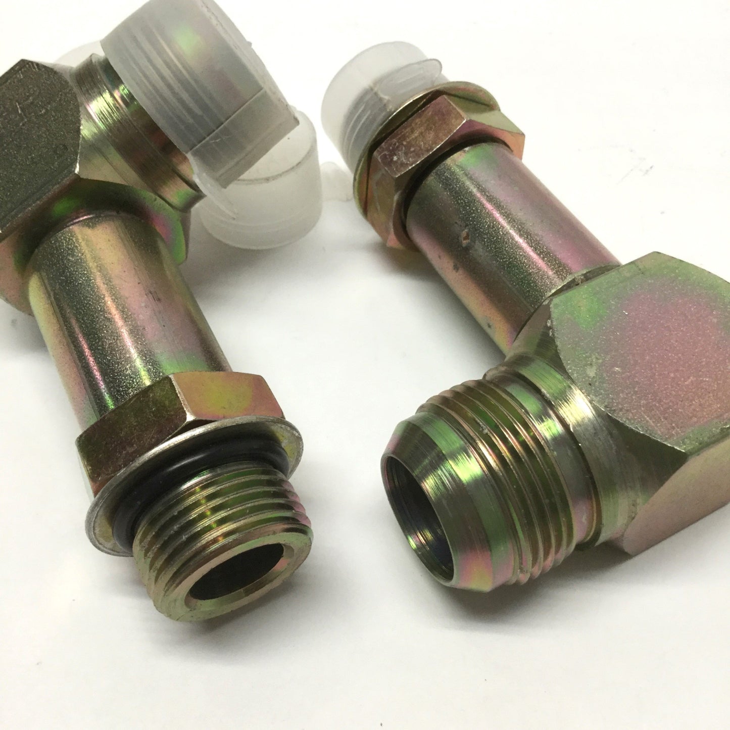 New – Open box Lot of 2 6801-LL-16-12 Hydraulic Fittings 90° Male Elbow 1" JIC 37° x 3/4" ORB