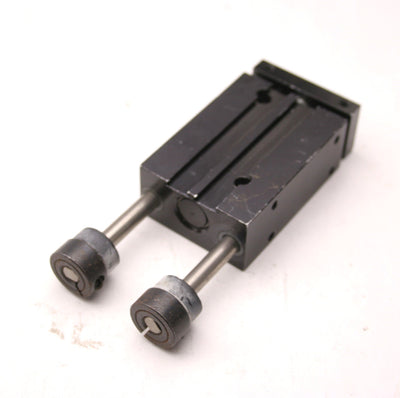 Used Double Acting 1" Stroke Pneumatic Guided Cylinder, 10/32-M5x0.8 Ports