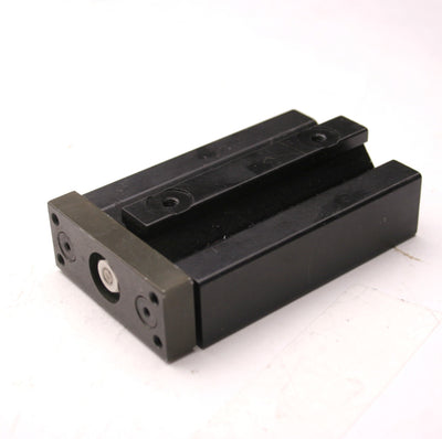 Used Double Acting 1.5" Stroke Pneumatic Guided Cylinder, 10/32-M5 x 0.8 Ports