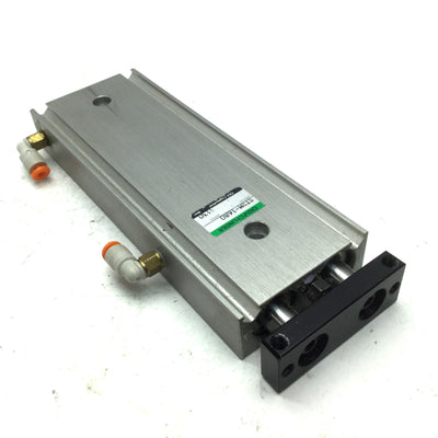 Used CKD STRM-1680 Twin Rod Pneumatic Cylinder Bore: 16mm, Stroke: 80mm, 100 PSI, M5