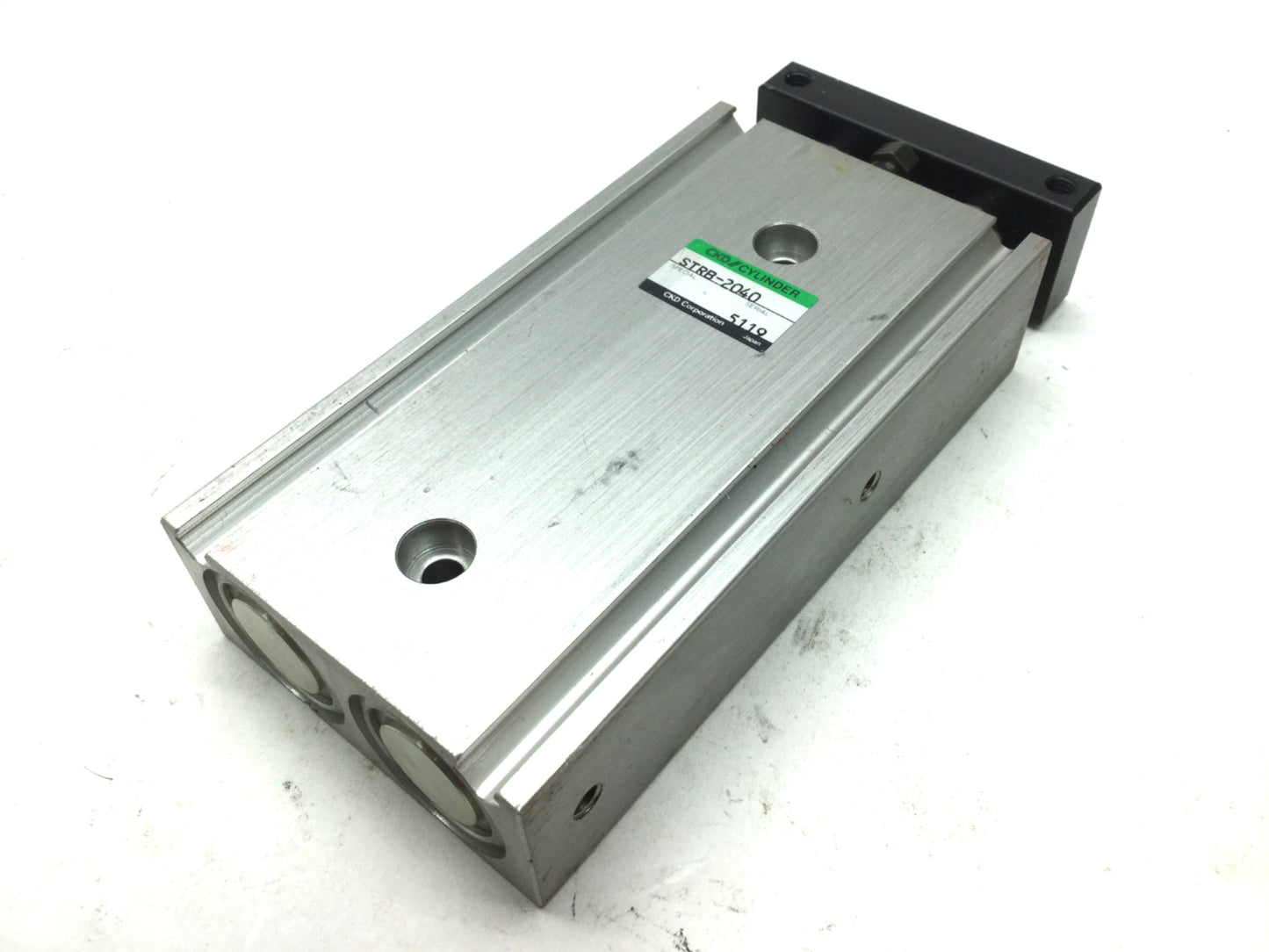Used CKD STRB-2040 Twin Rod Pneumatic Cylinder Bore: 20mm, Stroke: 40mm, 100 PSI, M5