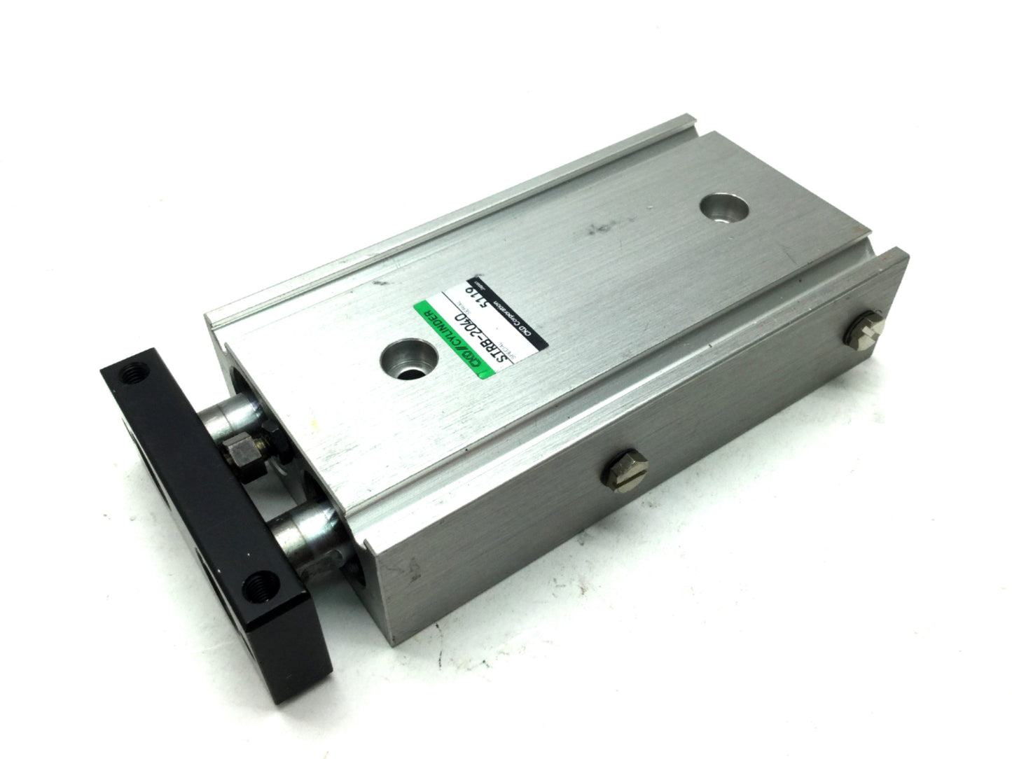 Used CKD STRB-2040 Twin Rod Pneumatic Cylinder Bore: 20mm, Stroke: 40mm, 100 PSI, M5