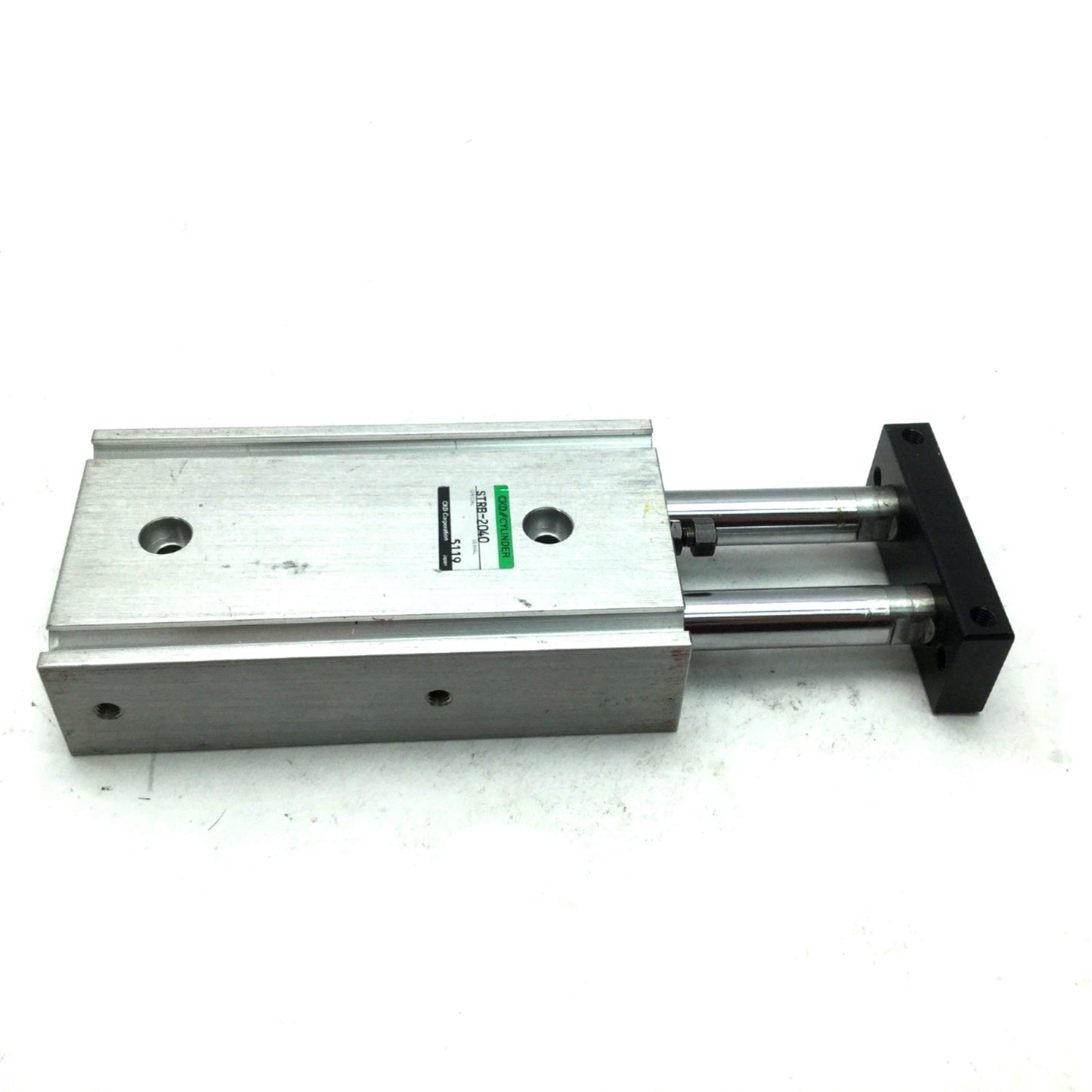 Used CKD STRB-2040 Twin Rod Pneumatic Cylinder Bore: 20mm, Stroke: 40mm, 100 PSI, M5