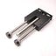 Used Double Acting Air Slide Guided Cylinder Stroke: 3-3/4", Ports: 10-32 UNF