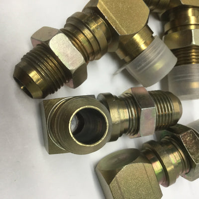New – Open box Lot of 4 2701-LN-10-10 Hydraulic Male Union Bulkhead 90° Elbow 5/8" JIC 37°