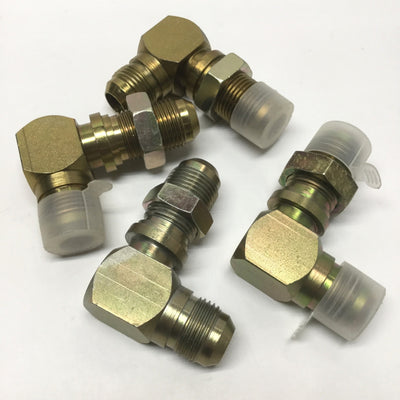 New – Open box Lot of 4 2701-LN-10-10 Hydraulic Male Union Bulkhead 90° Elbow 5/8" JIC 37°