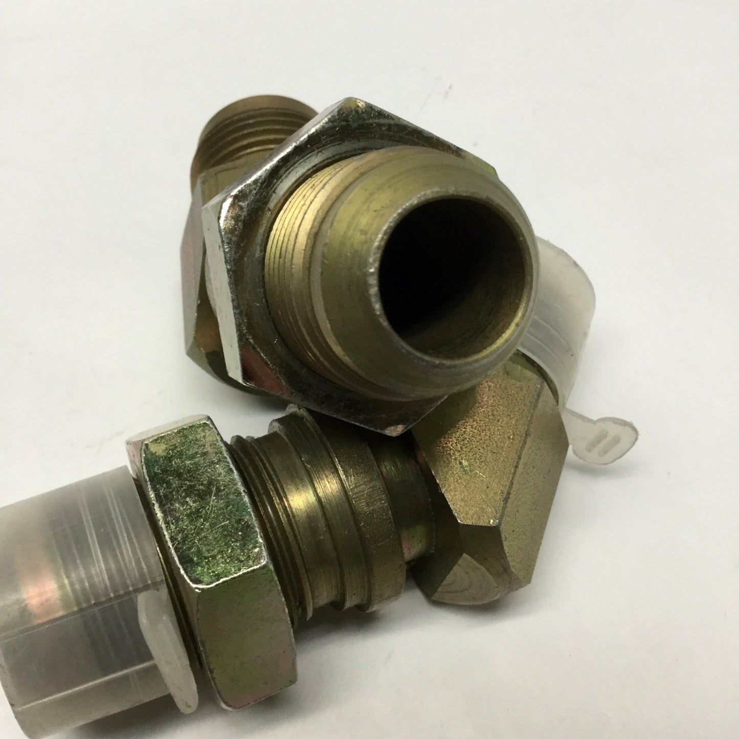 New – Open box Lot of 2 2702-LN-12-12 Hydraulic Male Union Bulkhead 45° Elbow 3/4" JIC 37°