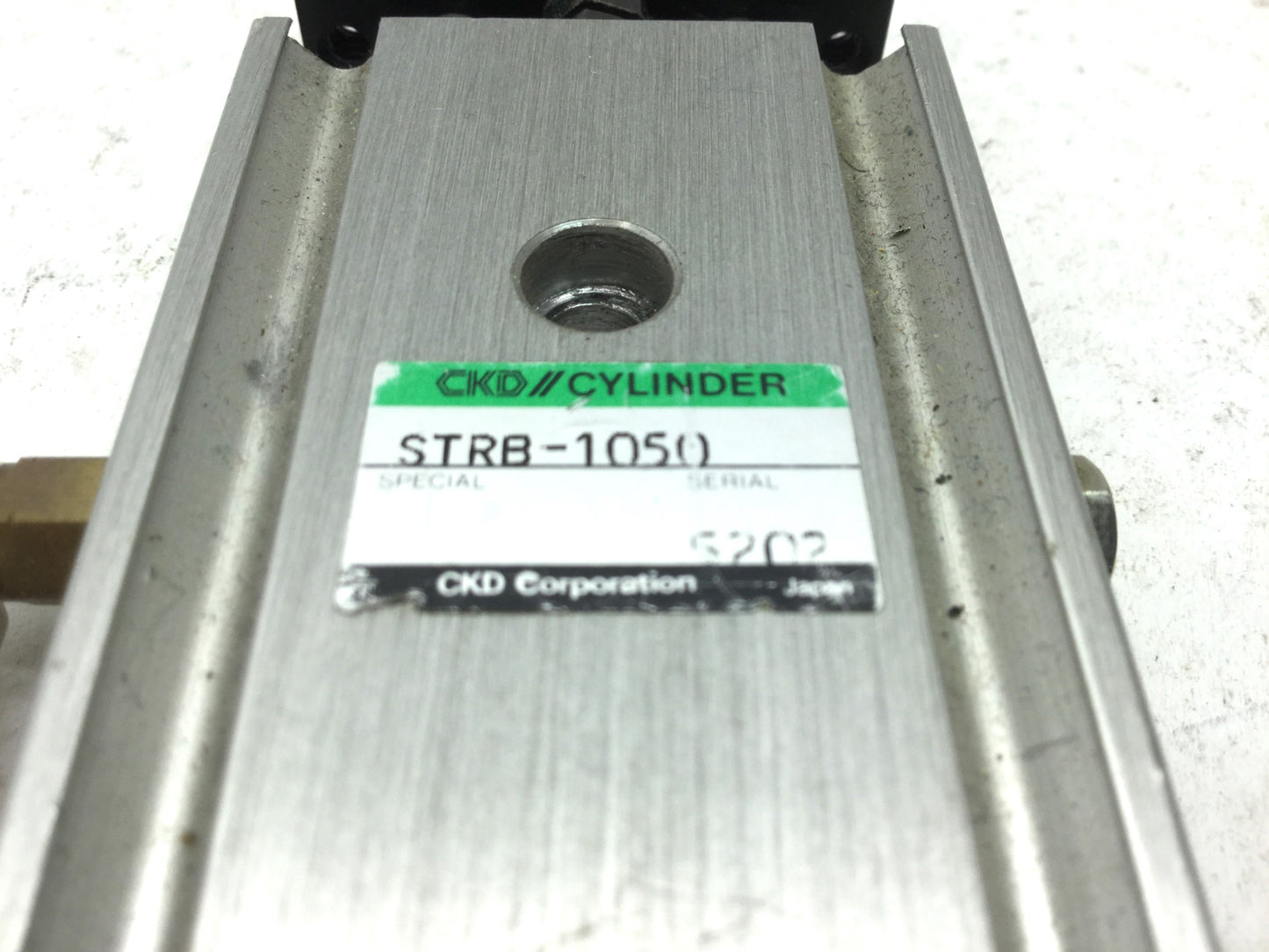 Used CKD STRB-1050 Twin Rod Pneumatic Cylinder Bore: 10mm, Stroke: 50mm, 100 PSI, M5