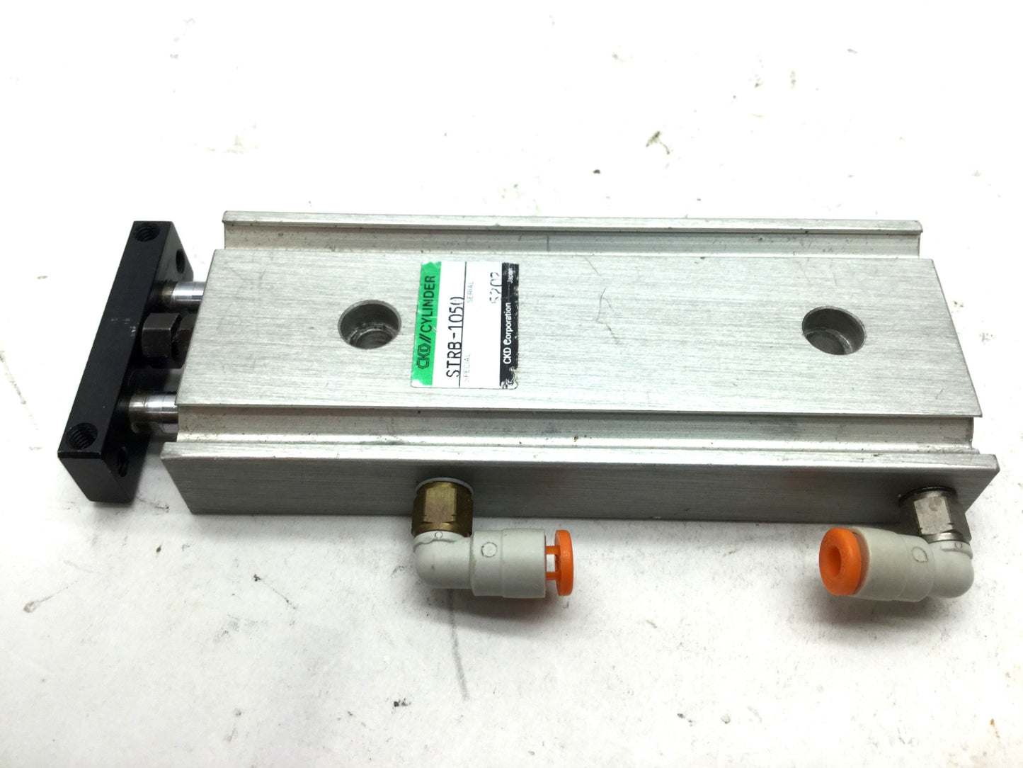 Used CKD STRB-1050 Twin Rod Pneumatic Cylinder Bore: 10mm, Stroke: 50mm, 100 PSI, M5