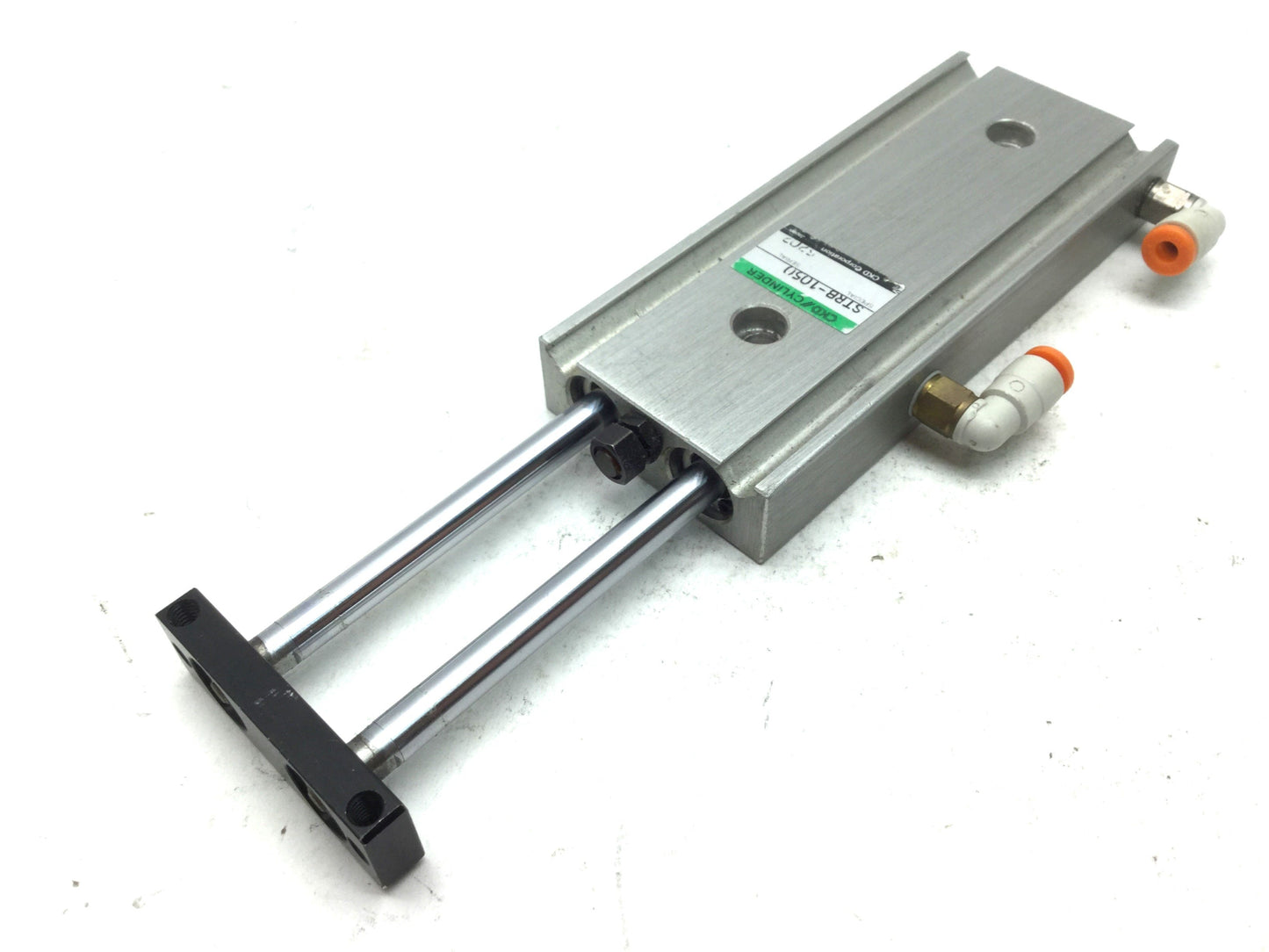 Used CKD STRB-1050 Twin Rod Pneumatic Cylinder Bore: 10mm, Stroke: 50mm, 100 PSI, M5