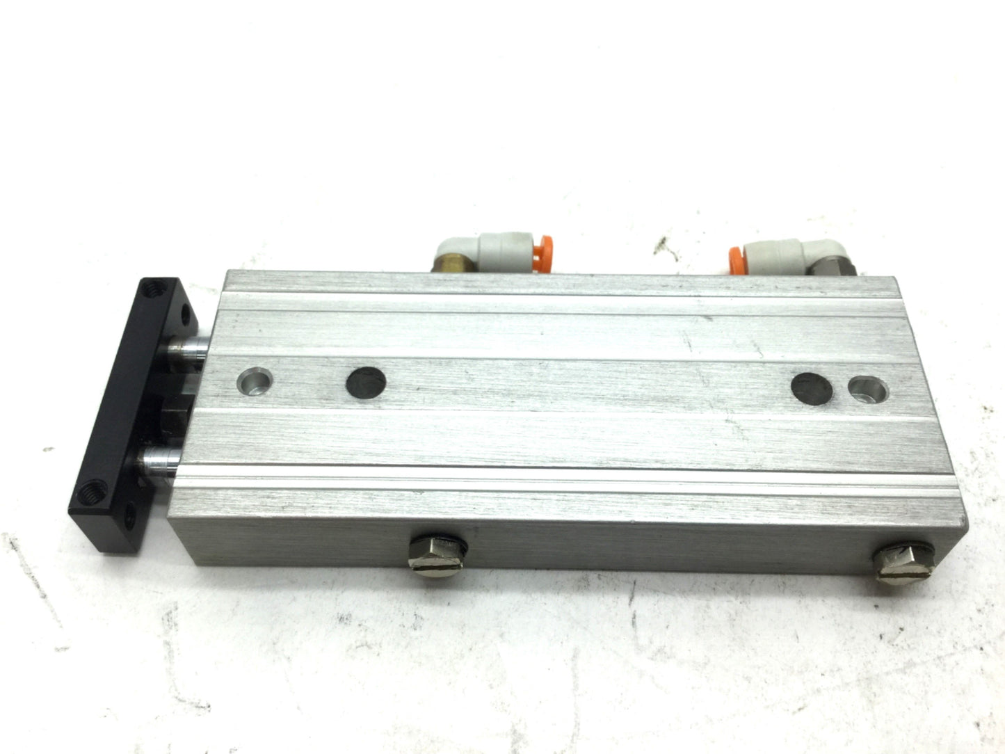 Used CKD STRB-1050 Twin Rod Pneumatic Cylinder Bore: 10mm, Stroke: 50mm, 100 PSI, M5
