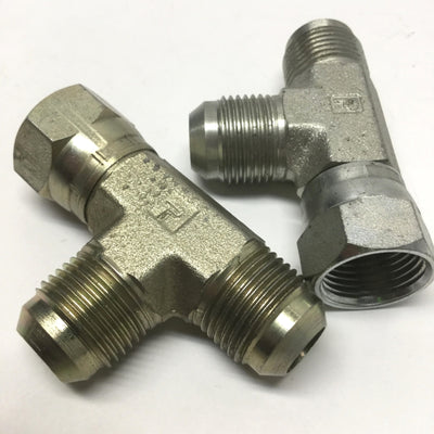 New – Open box Lot of 2 Parker 10 R6X Hydraulic Run Tees 5/8" JIC 37° Female Swivel Nut x Male