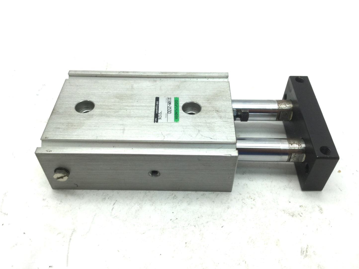 Used CKD STRM-2530 Twin Rod Pneumatic Cylinder Bore: 25mm, Stroke: 30mm, 100 PSI