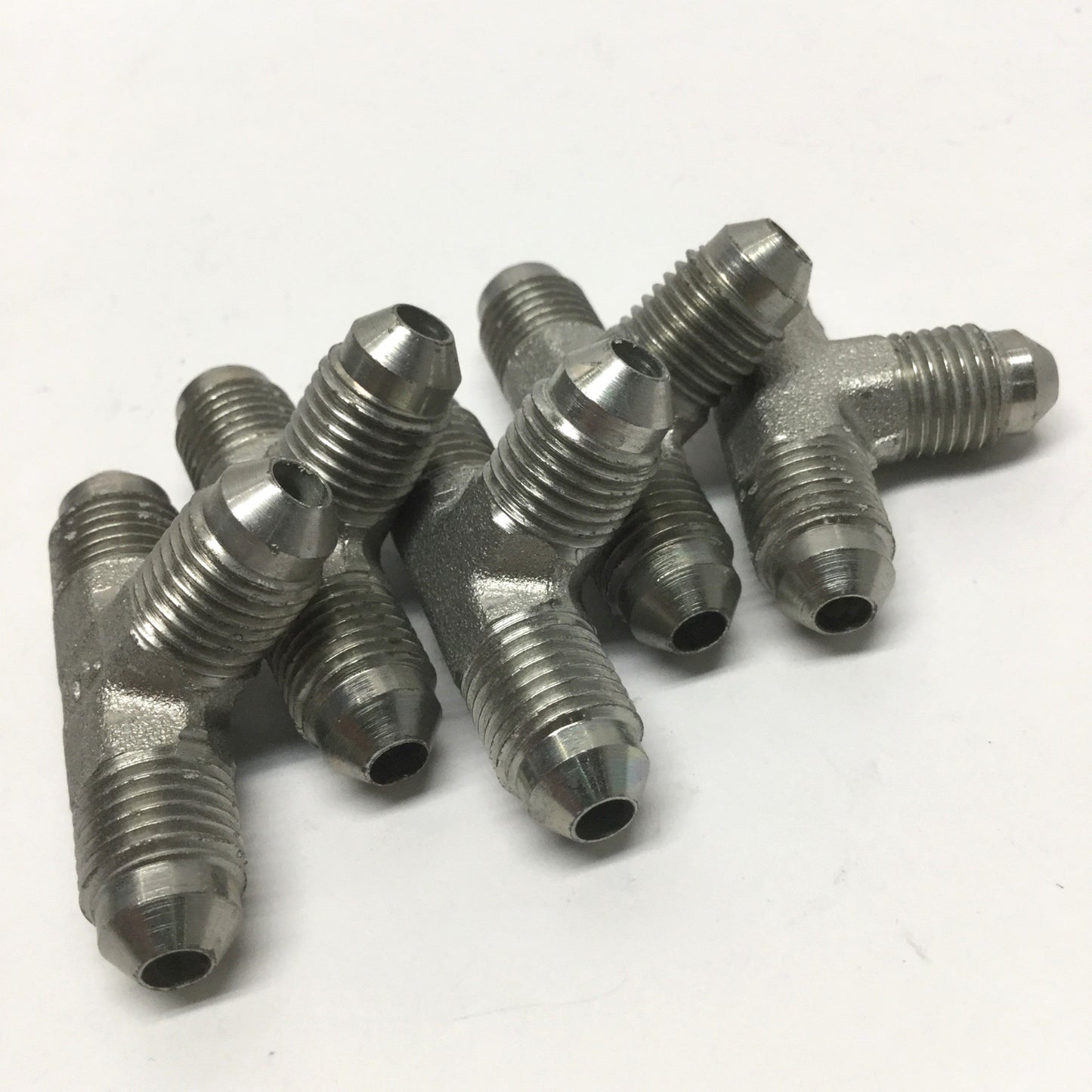 New – Open box Lot of 5 Parker 4 JTX Hydraulic Male Union Tee Fittings 1/4" JIC 37° Flare