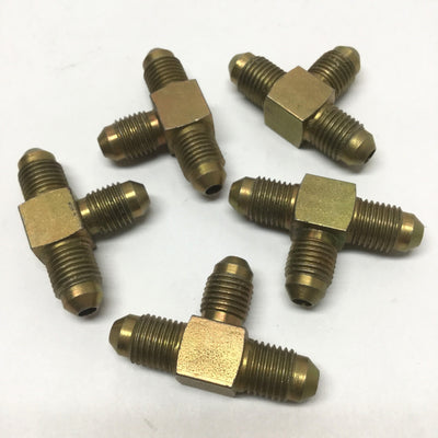New – Open box Lot of 5 2603-04-04-04 Hydraulic Male Union Tee Fittings 1/4" JIC 37° Flare