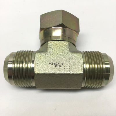 New – Open box 6600-16-16-16 Hydraulic Branch Tee 1" JIC 37° Female Swivel Nut x Male Flare