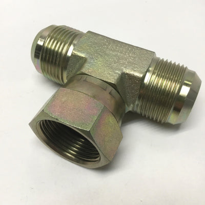 New – Open box 6600-16-16-16 Hydraulic Branch Tee 1" JIC 37° Female Swivel Nut x Male Flare