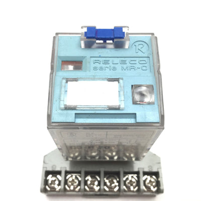Used Releco C3-R20 Ice Cube Relay, DPDT, Coil: 12VDC, Rating: 10A 380VAC, With Socket