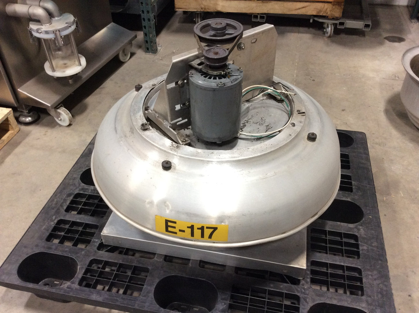 Used Dayton 3C054A Roof Ventilation Downblast Exhaust Fan 1/2HP, 1725RPM, 115VAC 60Hz