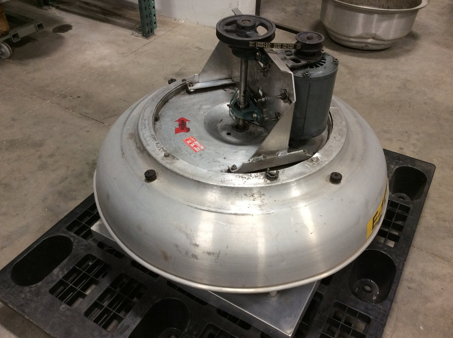 Used Dayton 3C054A Roof Ventilation Downblast Exhaust Fan 1/2HP, 1725RPM, 115VAC 60Hz