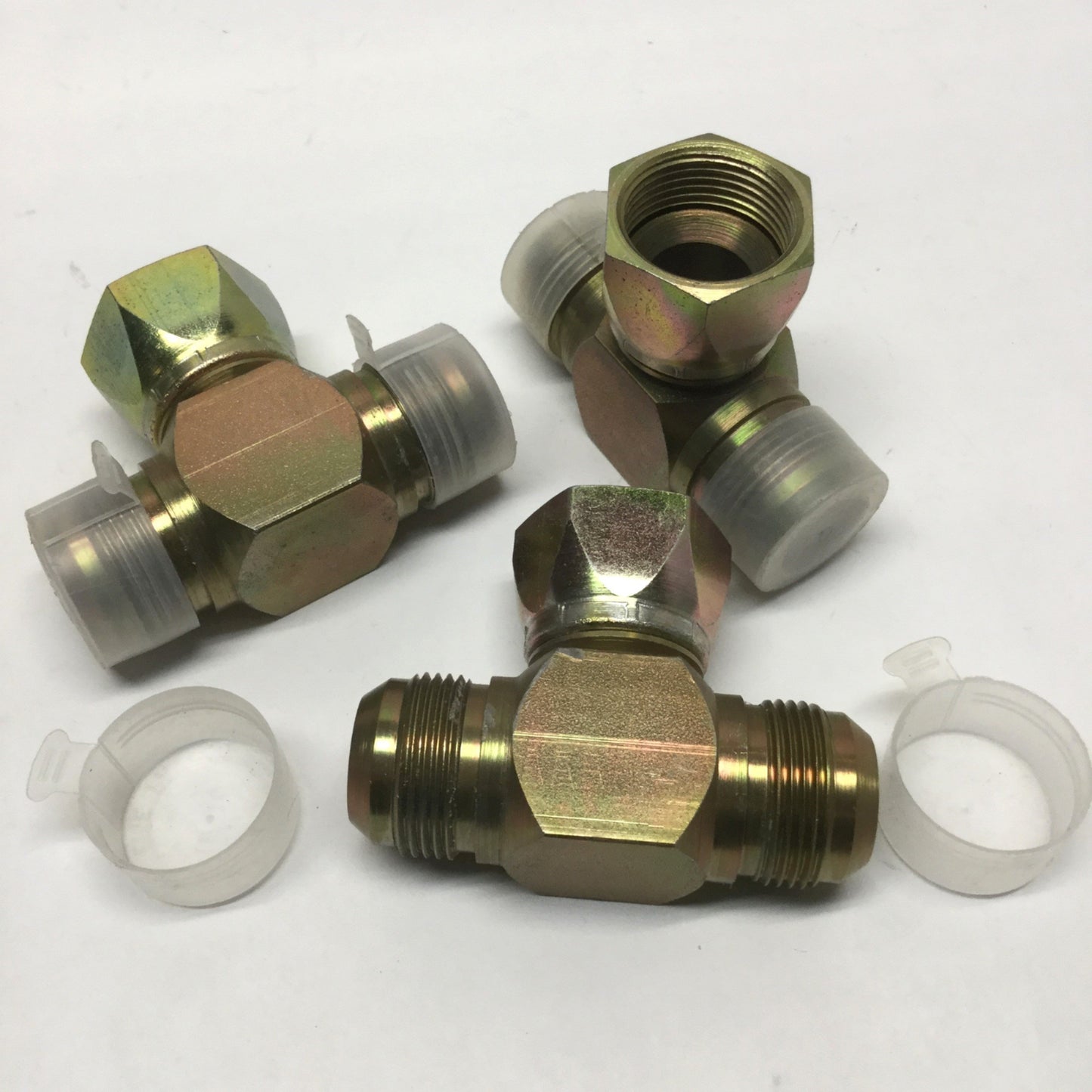 New – Open box Lot of 3 6600-16-16-16 Hydraulic Branch Tee 1" JIC 37° Female Swivel Nut to Male