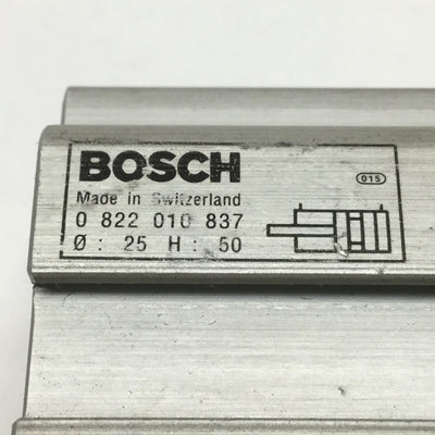 Used Bosch Rexroth 0 822 010 837 Pneumatic Cylinder 25mm Bore, 50mm Stroke, G 1/8