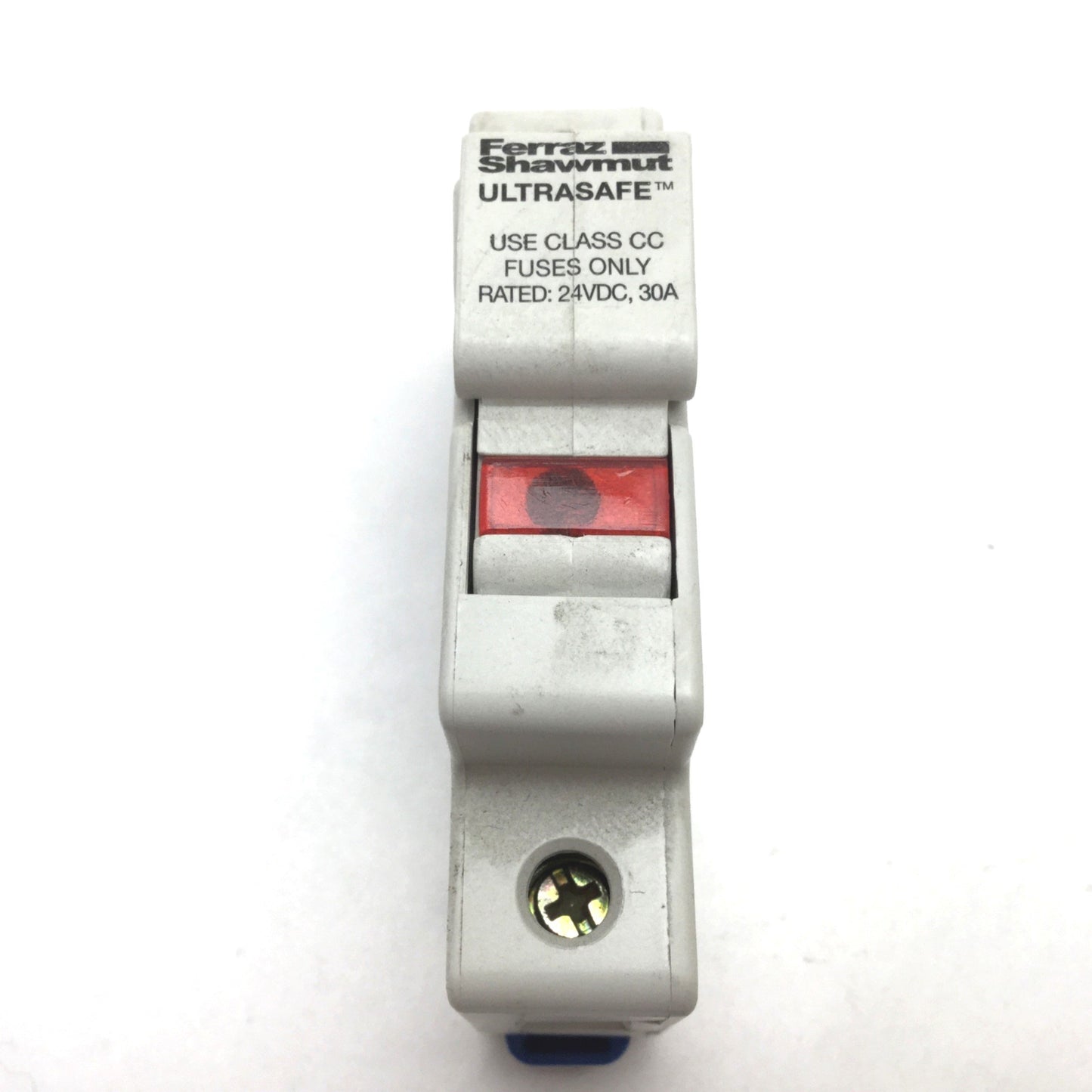 Used Lot of 3 Ferraz Shawmut USCC1I-DC24 Fuse Holder, 1-Pole, 24VDC 30A, Class CC