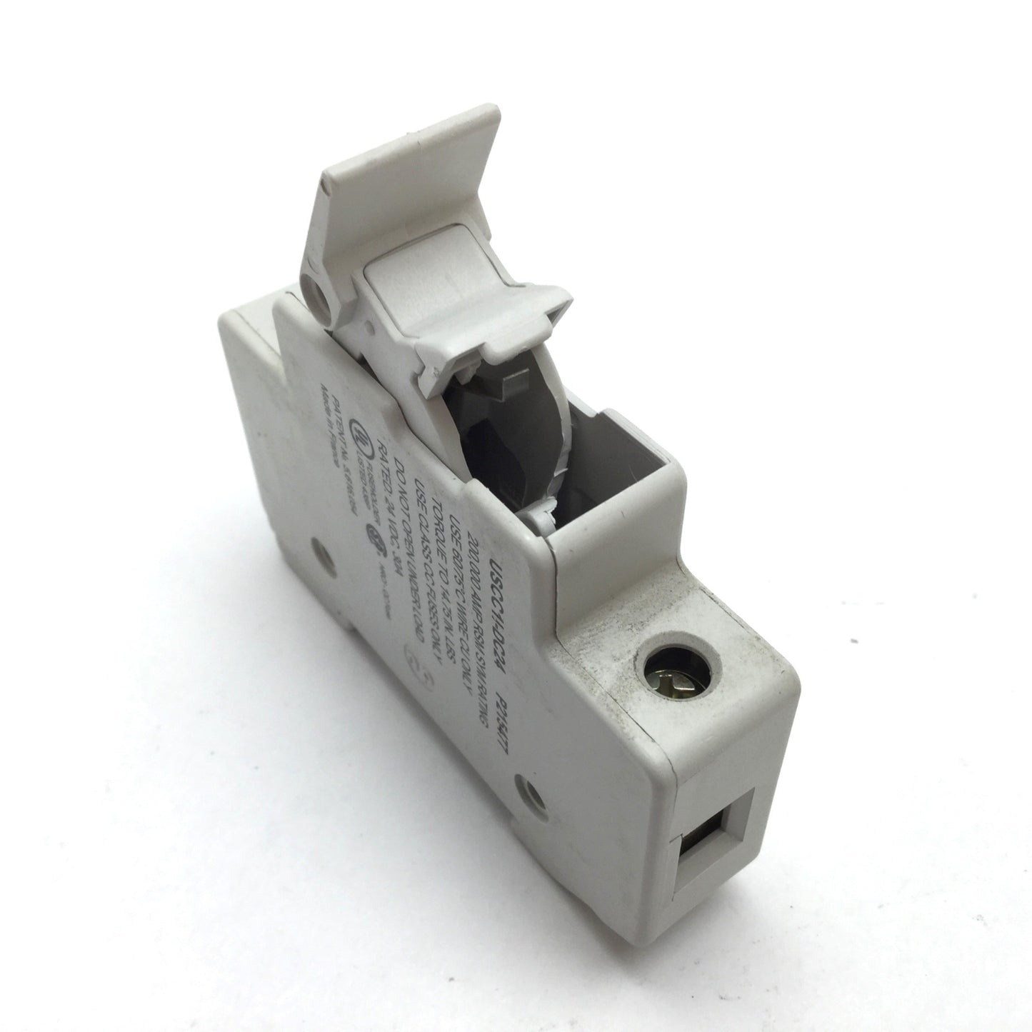 Used Lot of 3 Ferraz Shawmut USCC1I-DC24 Fuse Holder, 1-Pole, 24VDC 30A, Class CC