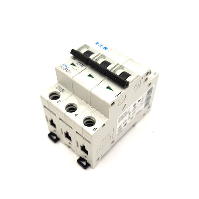 Used EATON FAZ-D13/3 Miniature Circuit Breaker, DIN Mount, 3-Pole, 13A, 277/480V AC