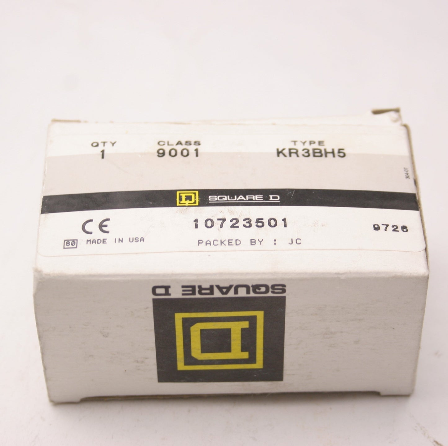 New – Open box Square D 9001 KR3BH5 Black Push Button, 600V, Series J
