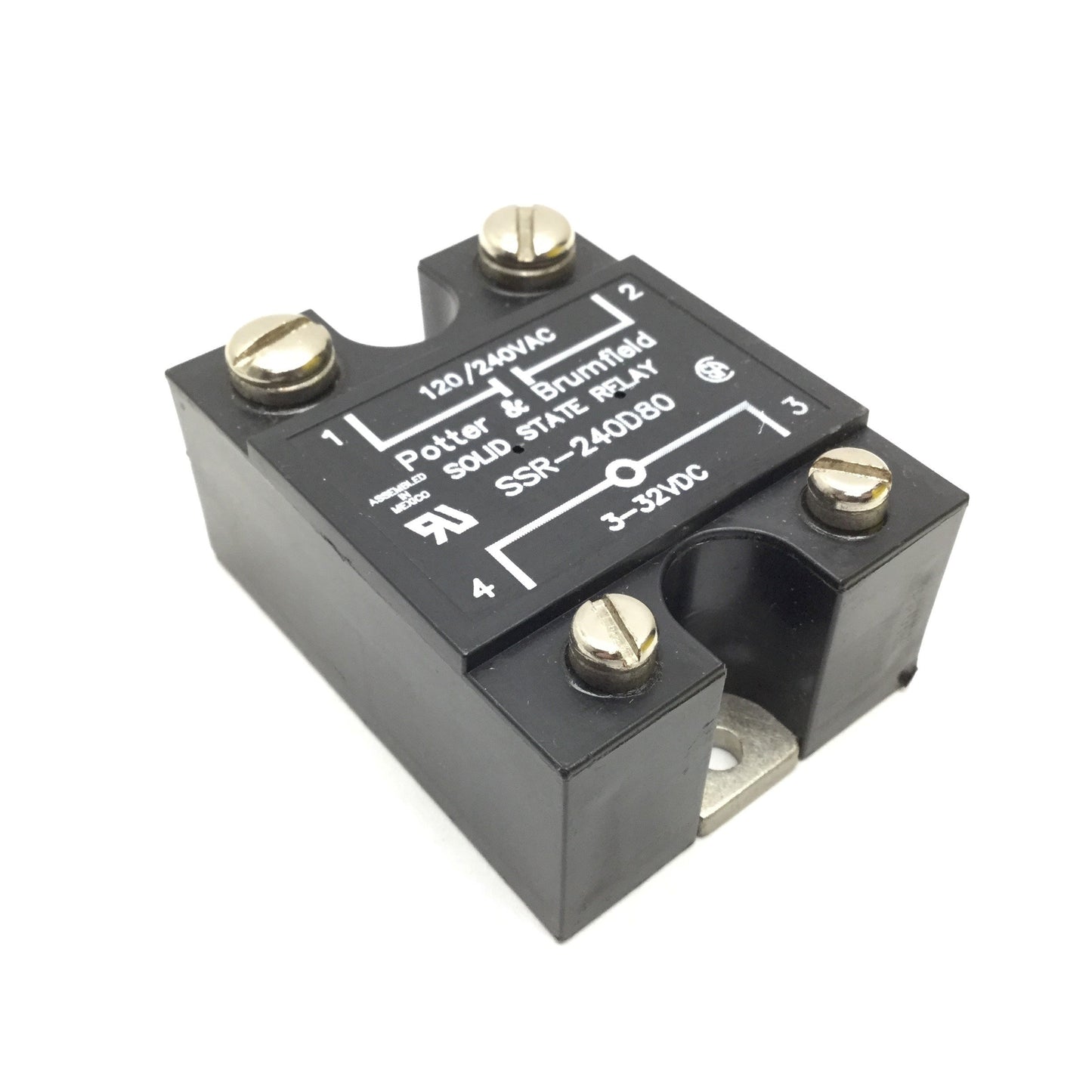 New Potter & Brumfield SSR-240D80 Solid State Relay, In 3-32VDC, Out 120/240VAC 80A