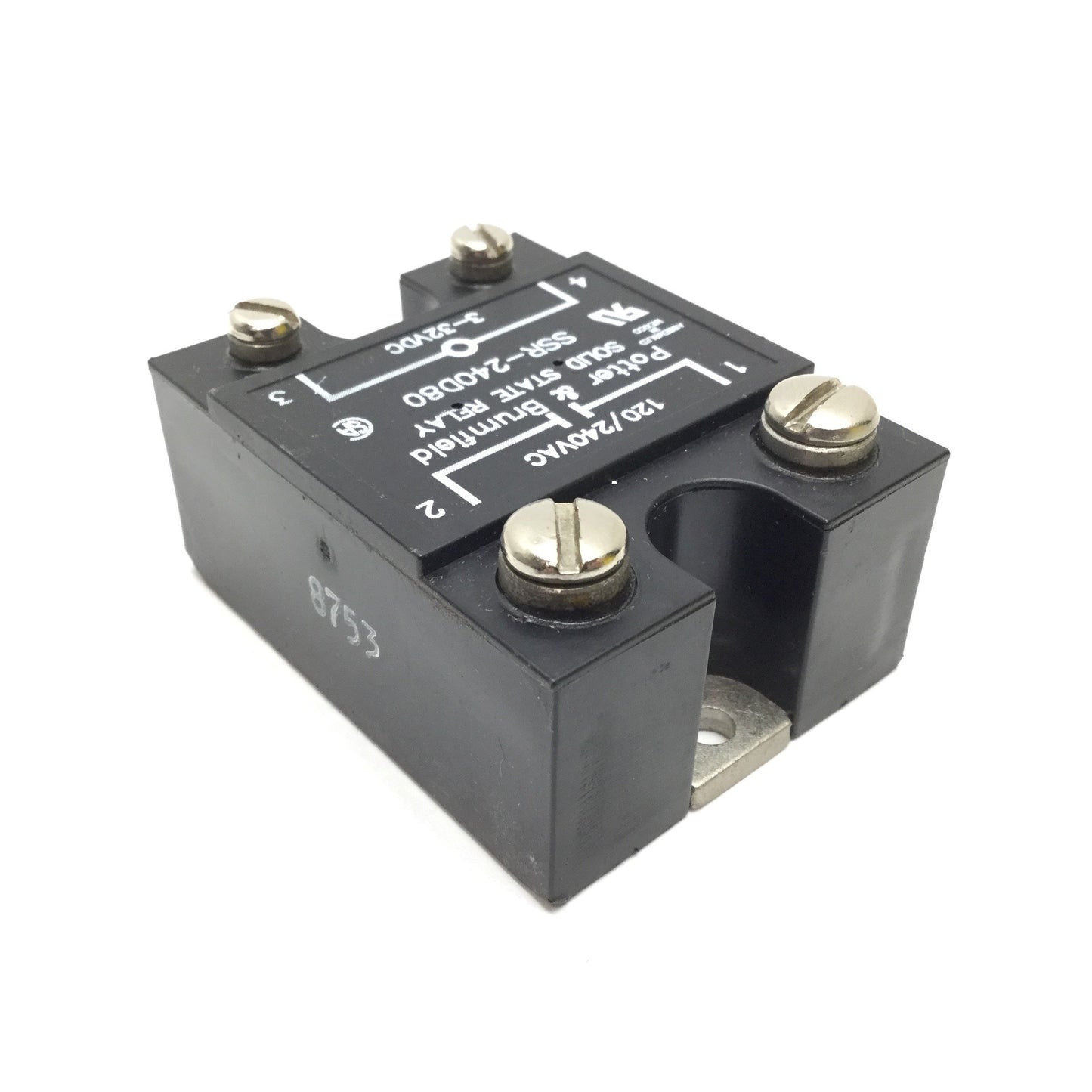 New Potter & Brumfield SSR-240D80 Solid State Relay, In 3-32VDC, Out 120/240VAC 80A