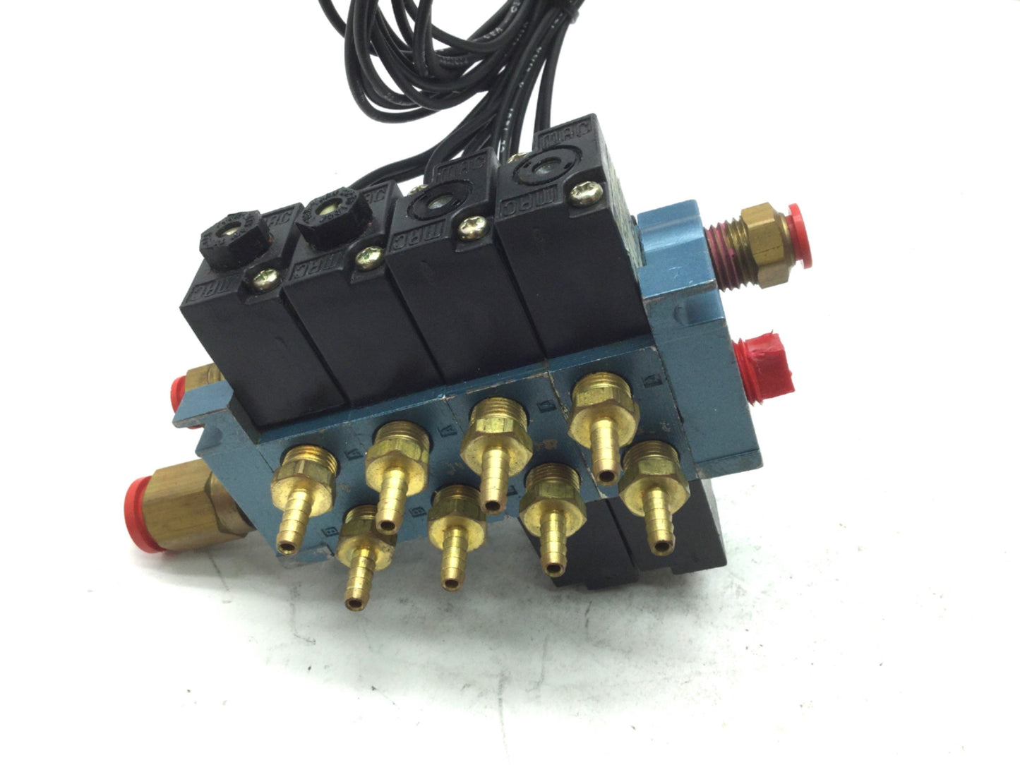 Used Mac 2x 45A-SA2-DDAA-2MA & 2x 45A-TA2-DDAA-1BA Solenoid Valves 24VDC 1/8" NPT